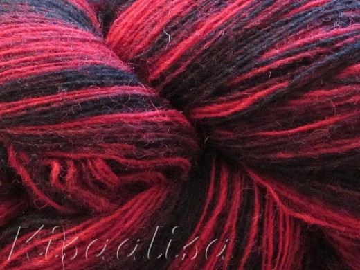 Kauni Dzija AADE LÕNG Artistic Red Black 8/1  nopirkt interneta veikalā