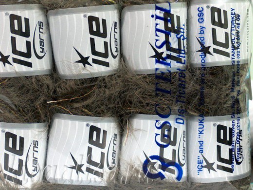 Dzija ICE Eyelash Blend Khaki Green 50/80  nopirkt interneta veikalā