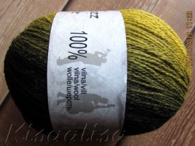 Yarn MIDARA Artistic Wool Jazz 7/2-007 black-yellow  buy in the online store