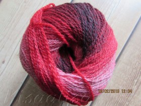 Yarn MIDARA Artistic Wool Jazz 7/2-081 red-white-bordo  buy in the online store