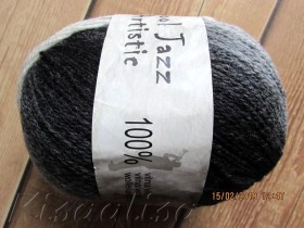 Yarn MIDARA Artistic Wool Jazz 7/2-001 black-white  buy in the online store