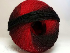 Yarn MIDARA Artistic Wool Jazz 7/2-005 black-red  buy in the online store