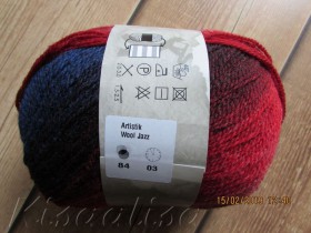 Yarn MIDARA Artistic Wool Jazz 7/2-084 red-white-blue  buy in the online store