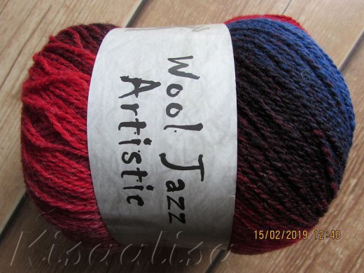 Dzija MIDARA Artistic Wool Jazz 7/2-084 sarkana-balta-zila  nopirkt interneta veikalā