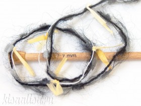 Пряжа ICE Mohair-Wool Blend Black Grey Yellow Cream для ручного вязания  купить в интернет-магазине