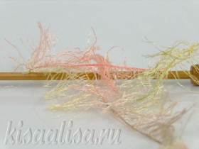 Yarn ICE Eyelash Yellow Green Salmon 50/80  buy in the online store