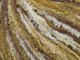 Yarn ICE Eyelash Chenille White Green Camel 50/150  buy in the online store