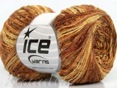 Пряжа ICE Chenille-Lurex Yellow Brown Shades fnt2-42221